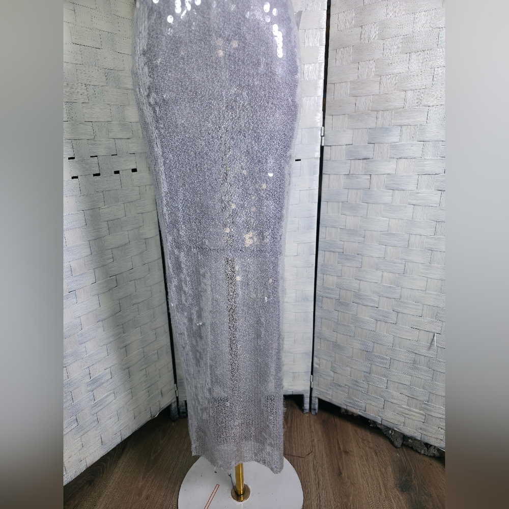 Zara Silver Maxi Skirt - Picture 4 of 10